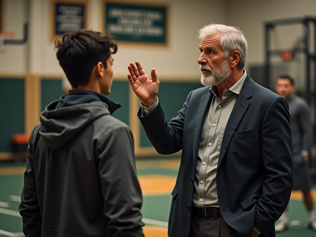 Coach providing guidance